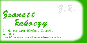 zsanett rakoczy business card